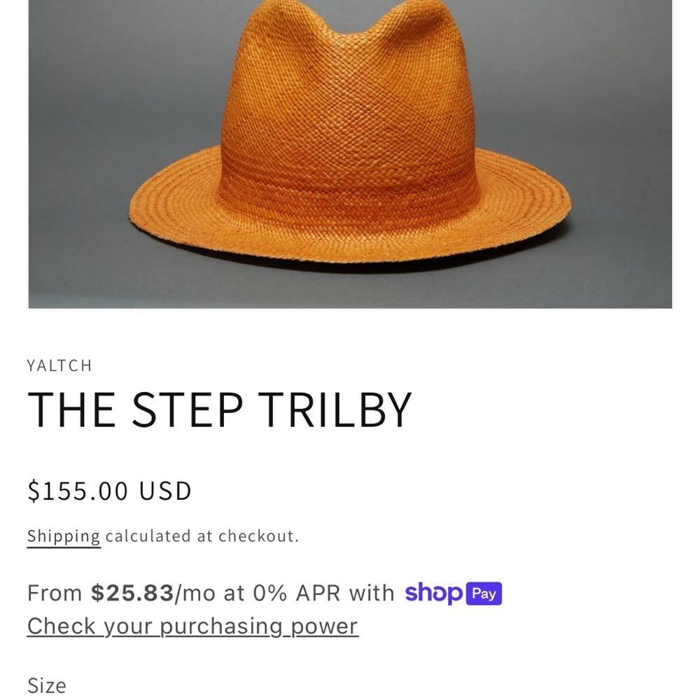 Yaltch Straw Handmade Trilby Hat